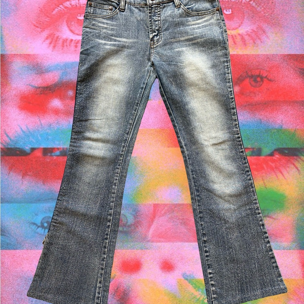 Chic Gray Flare Jeans for Women